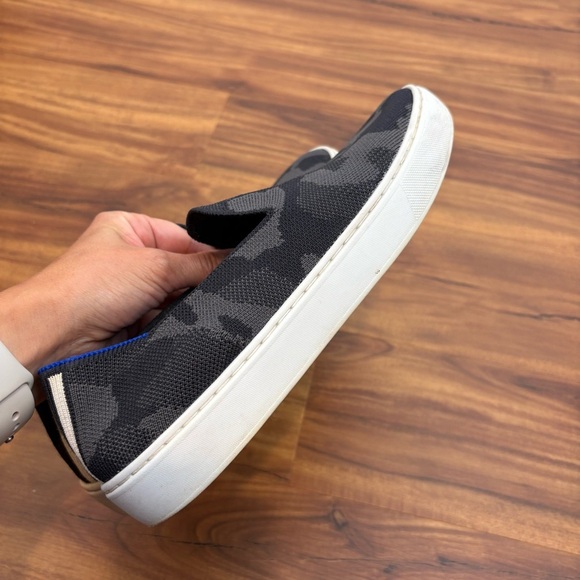 Rothy’s The Original Camo Slip-On Sneakers Gray & Black Size 9 Women’s Washable - Picture 2 of 8